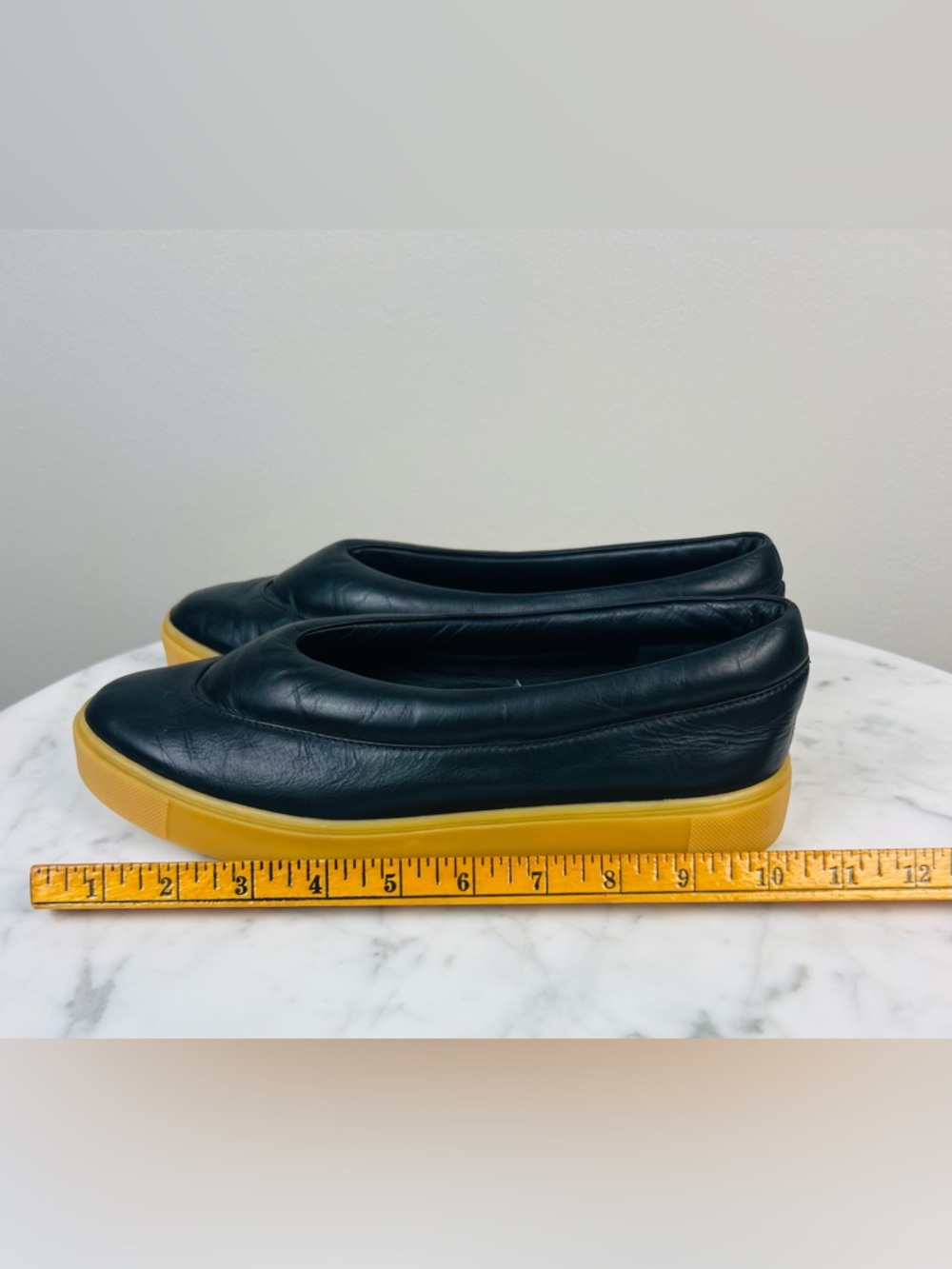 Beklina Margo Sneaker Flats – Black Leather with Gum Sole – Size 10 - Picture 10 of 14